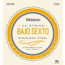 D'Addario EJ86 Bajo Sexto Phosphor Bronze Set