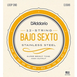 D'Addario EJ86 Bajo Sexto Phosphor Bronze Set