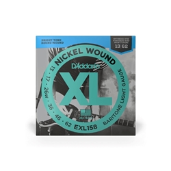 D'Addario EXL158 Nickel Wound Electric Guitar Strings Light Baritone 13-62