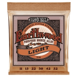 Ernie Ball 2148 Earthwood Light Acoustic Guitar Strings 11-52