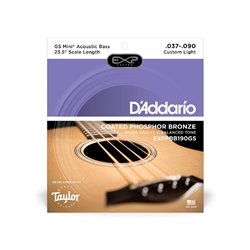 D'Addario EXPPBB190GS Taylor GS Mini Bass Guitar Strings Light 37-90