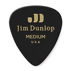 Dunlop Celluloid Black Picks Medium  12 Pack 483-03MD