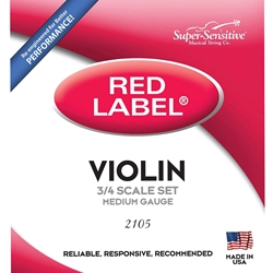 Super Sensitive SS2105 Red Label Violin Set Medium 3/4 Size