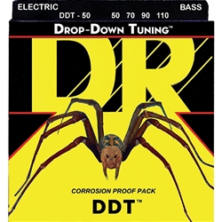 DR Strings DDT-50 Drop-Down Tuning Stainless Steel Bass Guitar Strings 50-110