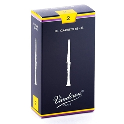 Vandoren #2 Traditional Bb Clarinet Reeds Box of 10