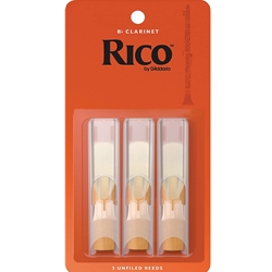 Rico By D'addario Bb Clarinet Reeds Strength 3.0, 3-Pack