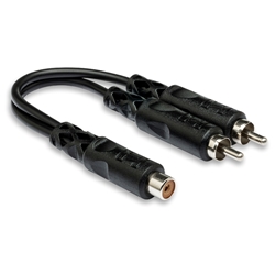 Hosa RCAF to Dual RCA Y Cable