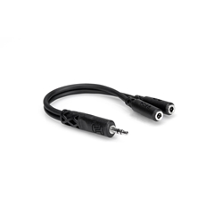 Hosa 3.5 mm TRS to Dual 3.5 mm TRSF Y-Cable