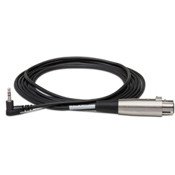 Hosa 1' XLR3F to Right-angle 3.5 mm TRS Cable