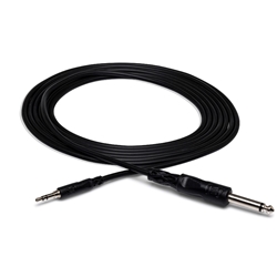 Hosa CMP110 1/4 in TS to 3.5 mm TRS 10' Cable