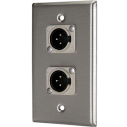 Rapcohorizon Dual Male XLR Wall Plate