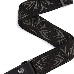 PW 50 MM Strap, Black/Gray Tattoo Guitar Strap