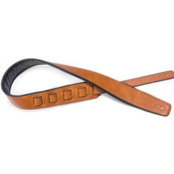 Stagg Padded Leather style Guitar Strap Honey