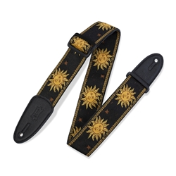 Levy 2" Sun Design Jacquard Weave Guitar Strap