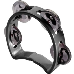 Stagg  Plastic Cutaway Mini Tambourine w/ 4 Jingles Black