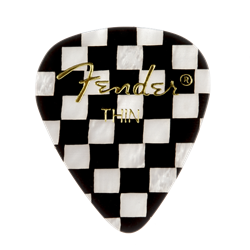 Fender Graphic Picks 351 Shape, Checker Thin 12 Pack