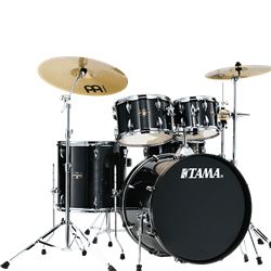 TAMA Imperialstar 5-Piece Complete Kit with Meinl HCS cymbals Hairline Black