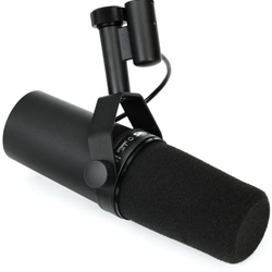 Shure SM7B Cardioid Dynamic Studio Vocal Microphone, includes standard and close-talk windscreens