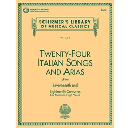 24 Italian Songs & Arias of the 17th & 18th Centuries Medium High Voice