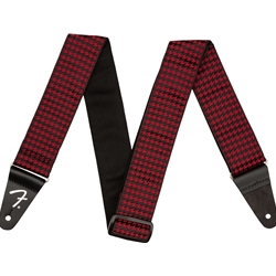 Fender Houndstooth Jacquard Guitar Strap Red