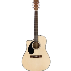 Fender CD-60SCE Left-Hand Dreadnought Acoustic Electric Guitar Natural,