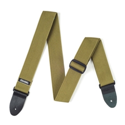 Dunlop Ribbed Cotton Olive Green Guitar Strap