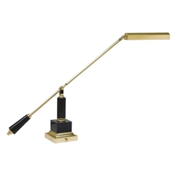 House of Troy P10-190M Counter Balance Polished Brass and Black Marble Piano/Desk Lamp