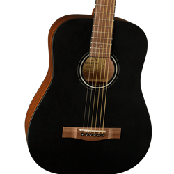 Fender FA-15 3/4 Scale Steel with Gig Bag, Black Acoustic Guitar