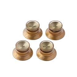 Gibson Top Hat Knobs, Gold with Gold Inserts, 4 pack