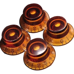 Gibson Top Hat Knobs, Vintage Amber, 4 pack