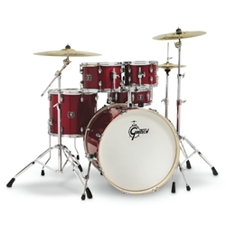 Gretch Energy 5Pc With Hardware Zildjian Cymbal Pack Candy Apple Red Drum Set Complete