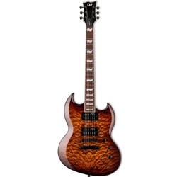 ESP LTD VIPER-256QM Dark Brown Sunburst Electric Guitar