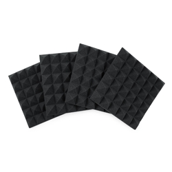 Frame Works 4 Pack of Charcoal 12x12" Acoustic Pyramid Panel