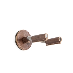Levy's Smoke Forged Guitar Hanger w/ Brown Leather