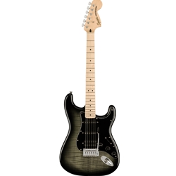 Squier Affinity Series Stratocaster FMT HSS, Maple Fingerboard, Black Pickguard, Black Burst Electric Guitar