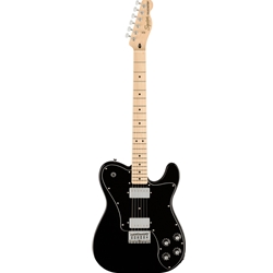 Squier Affinity Series Telecaster Deluxe, Maple Fingerboard, Black Pickguard, Black Electric Guitar
