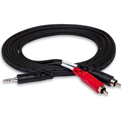 Hosa Stereo Breakout, 3.5 mm TRSF to Dual RCA