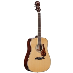 Alvarez Dreadnought, Solid AAA Sitka Spruce Top, Solid African Mahogany Back and Sides, Open Gears, Herringbone Binding, LR Baggs. W/ AFC30 Flexi Case