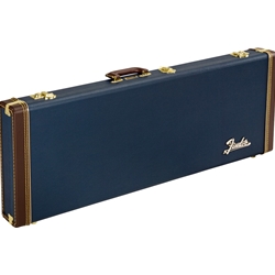 Fender Classic Series Wood Case Strat Tele, Navy Blue Blue