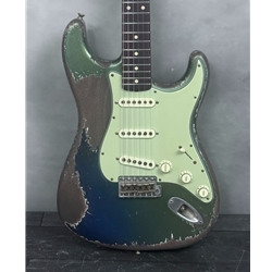 Fender Custom Shop Dale Wilson      '61 Stratorcaster - Heavy Relic, Lake Placid Blue Burst Electric Guitar