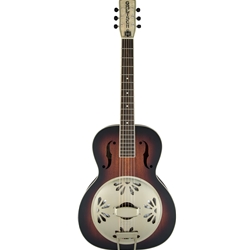 Gretch G9241 Alligator Biscuit Round Neck Resonator Guitar with Fishman Nashville Pickup, 2 Color Sunburst
