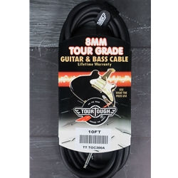 Tour Tough 10ft 1/4" to 1/4" Instrument Cable Black