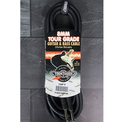 Tour Tough 15ft 1/4" to 1/4" Instrument Cable Black