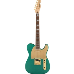 Squier 40th Anniversary Telecaster, Gold Edition, Laurel Fingerboard, Gold Anodized Pickguard, Sherwood Green MetallicElectric Guitar