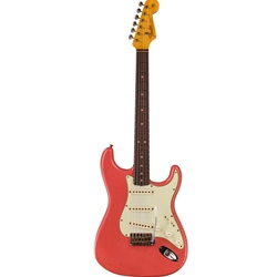 Fender Custom Shop 64 Stratocaster Journeyman Relic Faded Aged Fiesta Red Electric Guitar