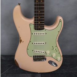 Fender Custom Shop Limited Edition '63 Stratocaster Relic Super Faded Aged Shell Pink Electric Guitar