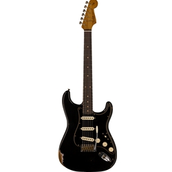 Fender Custom Shop Limited Edition Roasted Dual Mag Stratocaster Relic Aged Black Electric Guitar