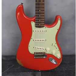 Fender Custom Shop Limited Edition '63 Stratocaster Aged Fiesta Red Electric Guitar