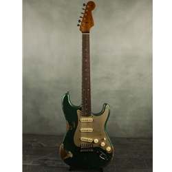 Fender Custom Shop Limited Edition Roasted '59 Stratocaster Heavy Relic Aged Sherwood Green Metallic Electric Guitar