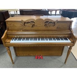 Wurlitzer Console Piano American Medium Oak  Preowned